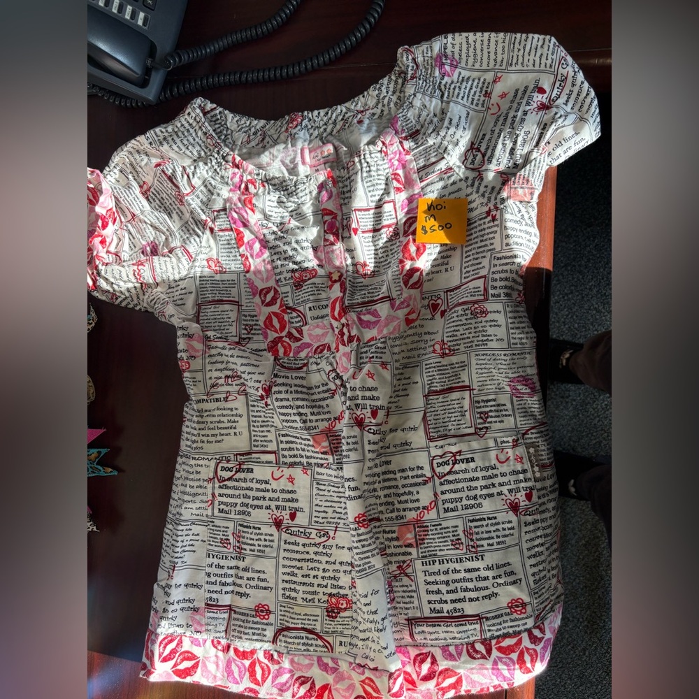 Koi scrub top